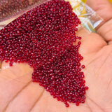 50 GRAMS PACK' 11-0 MAROON RED INDIAN GLASS SEED BEADS