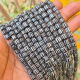 1 LINE/STRING PACK' SIZE APPROX' 6x7 MM' HANDMADE CHEVRON GLASS BEADS