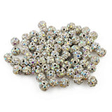 6mm Rhinestone Ball Beads – Crystal AB Spacer Beads for Jewelry Making | 20 Pieces Pack