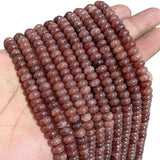 Natural Brown Aventurine Rondelle Gemstone Beads 8x5 mm | Approx. 75-76 Beads Per Strand | Jewelry Making Supplies