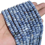 Natural Sodalite Rondelle Gemstone Beads 5x8mm | Approx. 74-75 Beads Per Strand | Jewelry Making Supplies