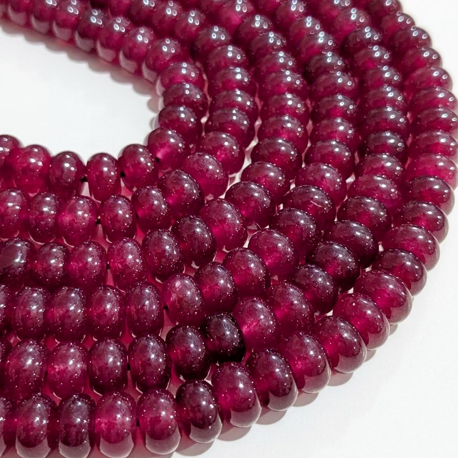 Natural Rani Agate Rondelle Gemstone Beads 5x8mm | Approx. 74-75 Beads Per Strand | Jewelry Making Supplies