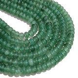 Natural Green Aventurine Rondelle Gemstone Beads 5x8mm | Approx. 74-75 Beads Per Strand | Jewelry Making Supplies