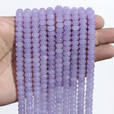 Natural Lavender Quartz Rondelle Gemstone Beads 5x8mm | Approx. 74-75 Beads Per Strand | Jewelry Making Supplies