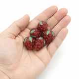2 Pcs Handmade Raspberry beads for jewelry making in size about 18x20mm
