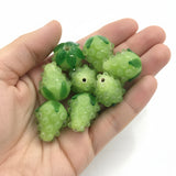 2 Pcs Handmade Raspberry beads for jewelry making in size about 18x20mm