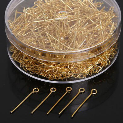 50 Grams Pack, Approx 000~000 Pcs in a Pack 20mm Small Size eye pin (Loop pin) in 23 Gauge wire for