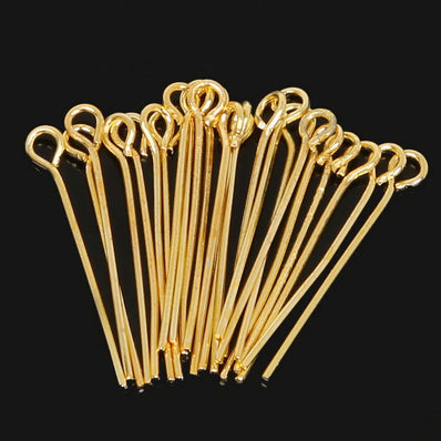 50 Grams Pack, Approx 000~000 Pcs in a Pack 24mm Small Size eye pin (Loop pin) in 23 Gauge wire for