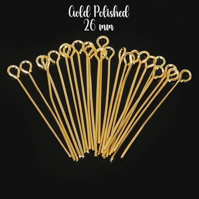 50 Grams Pack, Approx 000~000 Pcs in a Pack 26mm Small Size eye pin (Loop pin) in 23 Gauge wire for