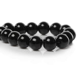 10 mm' Black Round Opaque Glass Beads Sold by per Line' 39-40 Beads