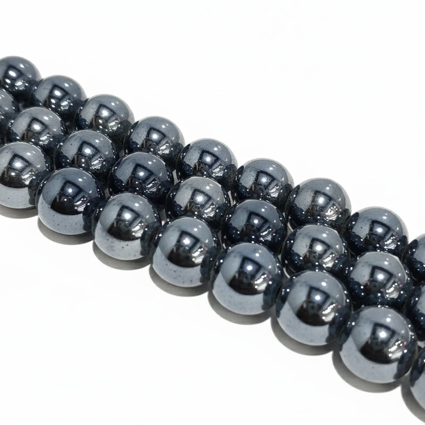 1 LINE PACK' 13-14 MM' AAPROX 28-30 PIECES' BLACK LUSTURE AB GLASS BEADS