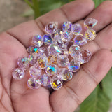 20 PIECES LOOSE PACK' 8x10 MM APPROX' SUPER FINE QUALITY CZECH IMPORTED TEAR DROP BRIOLLETE CUT DUAL EFFECT GLASS CRYSTAL BEADS