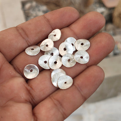 50 PIECES PACK' 10  MM APPROX SIZE' SUPER QUALITY BRASS BRUSHED BEADS