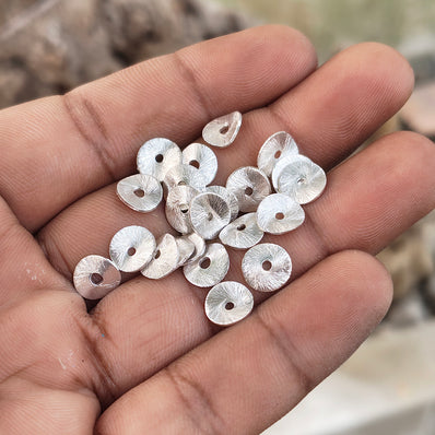 50 PIECES PACK' 8 MM APPROX SIZE' SUPER QUALITY BRASS BRUSHED BEADS