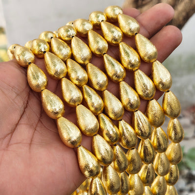 2 PIECES PACK' 20x12 MM APPROX SIZE' SUPER QUALITY BRASS BRUSHED BEADS