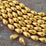 2 PIECES PACK' 20x12 MM APPROX SIZE' SUPER QUALITY BRASS BRUSHED BEADS