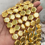 2 PIECES PACK' 17 MM APPROX SIZE' SUPER QUALITY BRASS BRUSHED BEADS