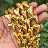 2 PIECES PACK' 22x17 MM APPROX SIZE' SUPER QUALITY BRASS BRUSHED BEADS