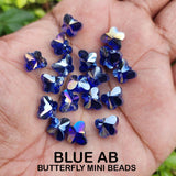 SUPER FINE QUALITY' 20 PIECES LOOSE PACK OF 6X8 MM BUTTERFLY AB FINISH BEADS