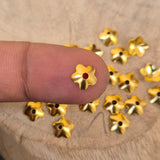 100 PIECES PACK' 7 MM APPROX LITE WEIGHT GOLD CAPS FOR DIY JEWELLERY MAKING