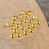 100 PIECES PACK' 7 MM APPROX LITE WEIGHT GOLD CAPS FOR DIY JEWELLERY MAKING