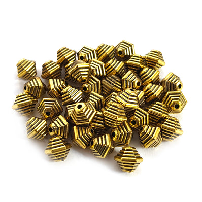 30 pcs Pkg. Metallic Acrylic material fine quality of beads for crafts and jewelry Making