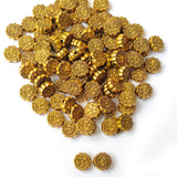 Acrylic Golden Oxidized CCB Metallic Flower Spacer Beads 10mm | 50 Grams Pack (Approx. 225 Beads)