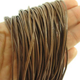 Round Light Brown, 2-2.5 mm Round Leather Cord, Bracelet Cord, Necklace Cord, Jewelry Making Cord, Crafting String, 5 Meters