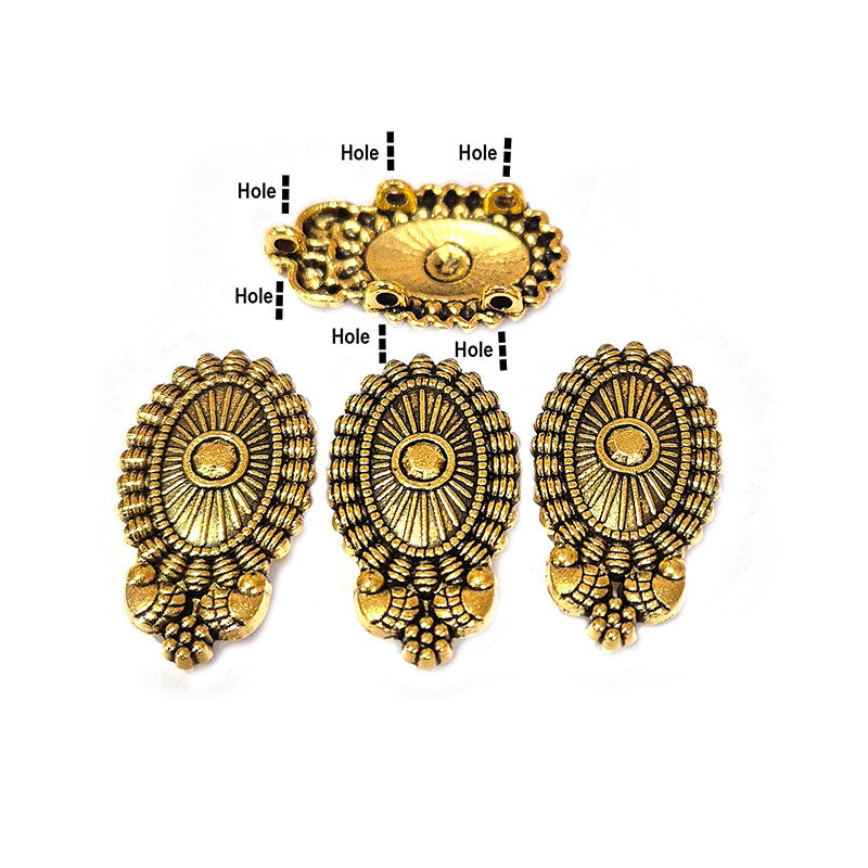 10pcs, Gold Oxidized Plated Fine Metal craft Connector Jewelry making Findings 5 Hole 15x27mm