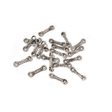 100pcs, Silver Oxidized Plated Fine Metal craft Connector Jewelry making Findings Double Loop Stick 2x10mm
