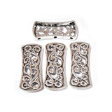 10pcs, Silver Oxidized Plated Fine Metal craft Connector Jewelry making Findings 3 hole 9x26mm