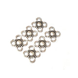 50pcs, Silver Oxidized Plated Fine Metal craft Connector Jewelry making Findings 4 loops 9x12mm