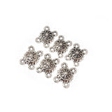 25pcs, Silver Oxidized Plated Fine Metal craft Connector Jewelry making Findings 4 loops 10x15mm