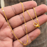 16 INCHES LONG' 2 MM  GOLD POLISHED FANCY CHAIN SOLD BY PER PIECE PACK