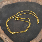 16 INCHES LONG' 2 MM  GOLD POLISHED FANCY CHAIN SOLD BY PER PIECE PACK