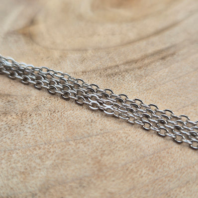 ANTI TARNISH' 2 METER PACK' VERY THIN STAINLESS STEEL CHAIN