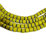 1 LINE/STRING PACK' HANDMADE CHEVRON GLASS BEADS SIZE APPROX 10x8mm