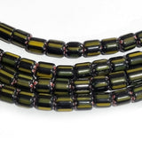 1 LINE/STRING PACK' HANDMADE CHEVRON GLASS BEADS SIZE APPROX 8x9mm