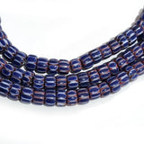 1 LINE/STRING PACK' HANDMADE CHEVRON GLASS BEADS SIZE APPROX 8x6mm