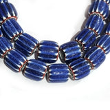 1 LINE/STRING PACK' HANDMADE CHEVRON GLASS BEADS SIZE APPROX 13x14mm