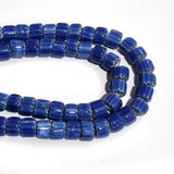 1 LINE/STRING PACK' HANDMADE CHEVRON GLASS BEADS SIZE APPROX 8x7mm