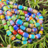 SUPER QUALITY' 8-9 MM' IMPORTED CHEVRON BEADS' 40-42 PIECES APPROX' SOLD BY PER LINE PACK