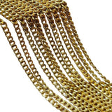 3 mm Iron Alloy Cable Chain – Gold Polished Finish – Approx. 1 Meter for Jewelry Making