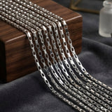 5x3 mm Long Cut Iron Alloy Chain – Silver Polished Finish – Approx. 1 Meter for Jewelry Making