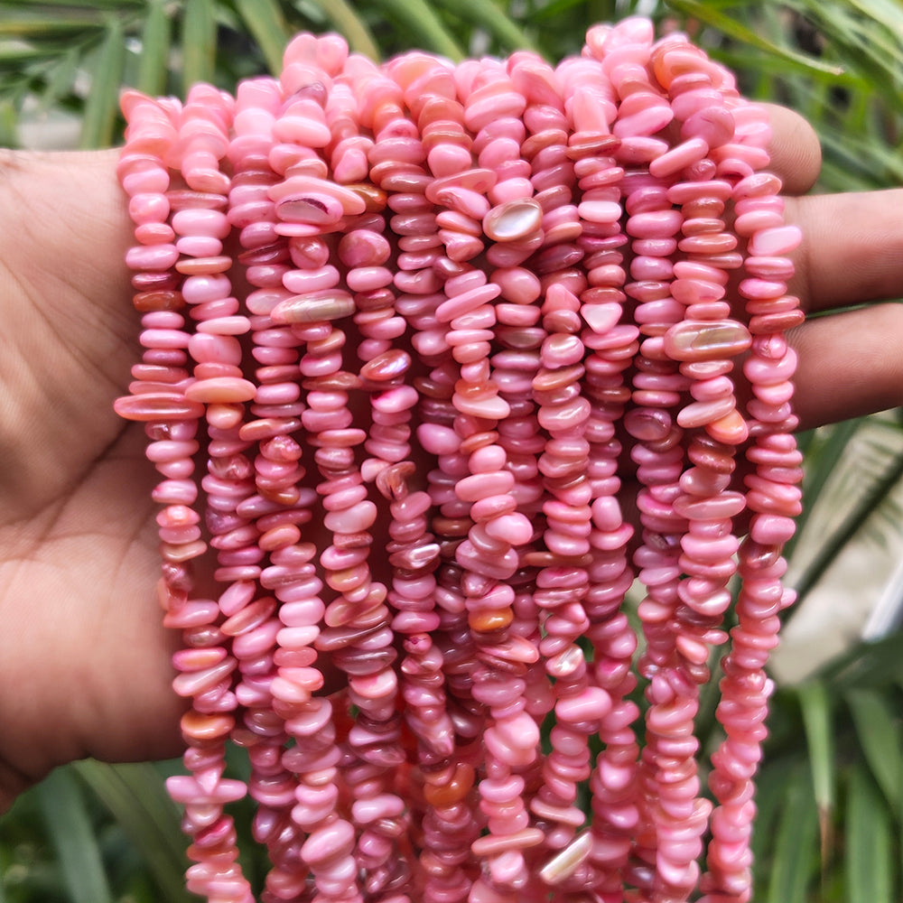 1 STRING/LINE PACK OF UNCUT MOTHER OF PEARL (MOP) UNCUT CHIPS BEADS