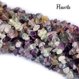 UNCUT SEMI PRECIOUS BEADS' FLUORITE' 30 INCHES APPROX' SOLD BY PER LINE PACK