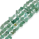 1 STRING/LINE PACK OF UNCUT GREEN AVENTURINE UNCUT CHIPS BEADS