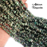 UNCUT SEMI PRECIOUS BEADS' AFRICAN TURQUOISE'  30 INCHES APPROX' SOLD BY PER LINE PACK