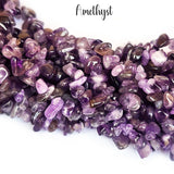 UNCUT SEMI PRECIOUS BEADS' AMETHYST' 30 INCHES APPROX' SOLD BY PER LINE PACK