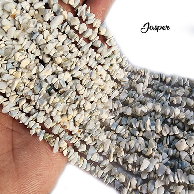 UNCUT SEMI PRECIOUS BEADS' JASPER' 30 INCHES APPROX' SOLD BY PER LINE PACK